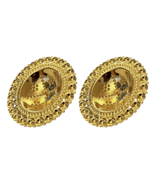 Alternative view of Borer 40 mm med kruser, forgylt/kvit