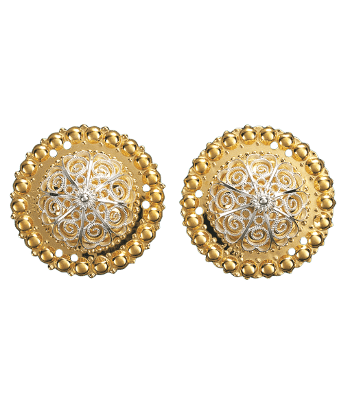 Borer 40 mm med kruser, forgylt/kvit