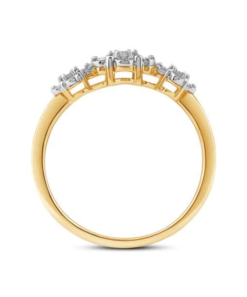 Alternative view of Diamantring i Gult Gull (585) med 0,15ct TW/SI Diamanter