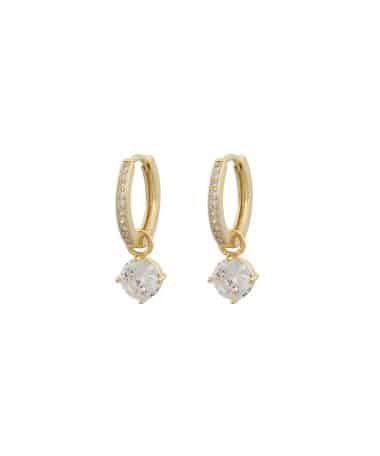 Snö of Sweden Rola round ring ear g/clear-Onesize