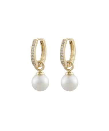 Snö of Sweden Core pearl ring ear g/white-Onesize