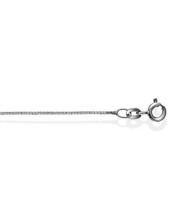 Veneziansk kjede i 585 hvitt gull, 38 cm