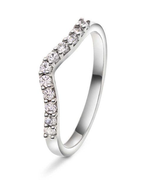 Ring i gull med diamant 0,22 ct wsi