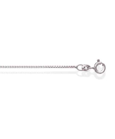 Veneziansk kjede i 585 hvitt gull, 38 cm