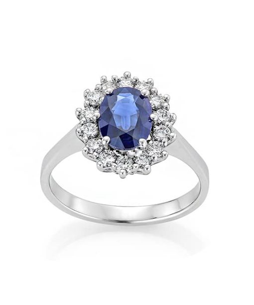 Christophersen Hvitt Gull Ring roset saf 0,42 TWSI