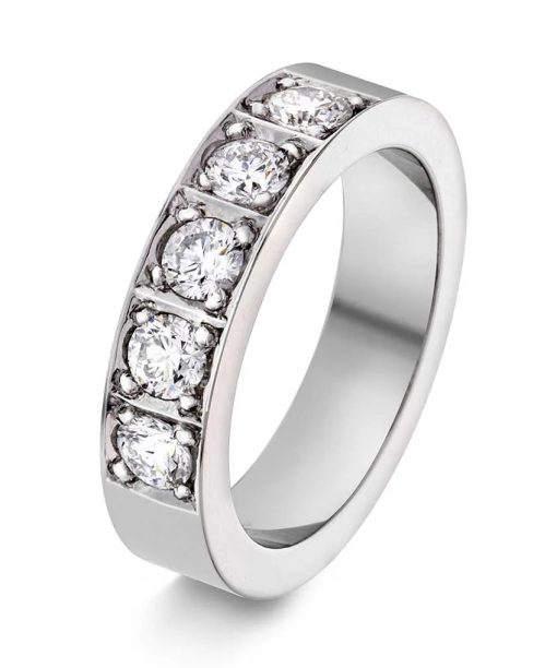 Alliansering i Hvitt Gull, Delta, 1,00 ct TWSI