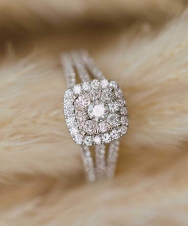 Alternative view of Christophersen Hvitt Gull Ring 0,90 WSI