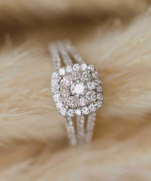 Alternative view of Christophersen Hvitt Gull Ring 0,90 WSI