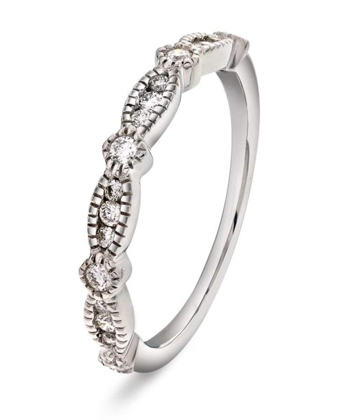 Diamantring i hvitt gull 0.25ct (WSI)