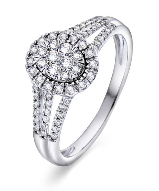 Ring i gull med diamant 0,50 ct WSI