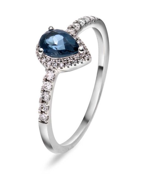 Ring i gull med diamant 0,15 ct wsi