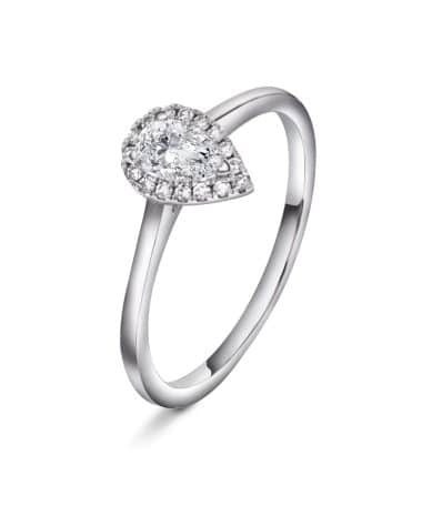 Ring i gull med diamant 0,30ct WSI