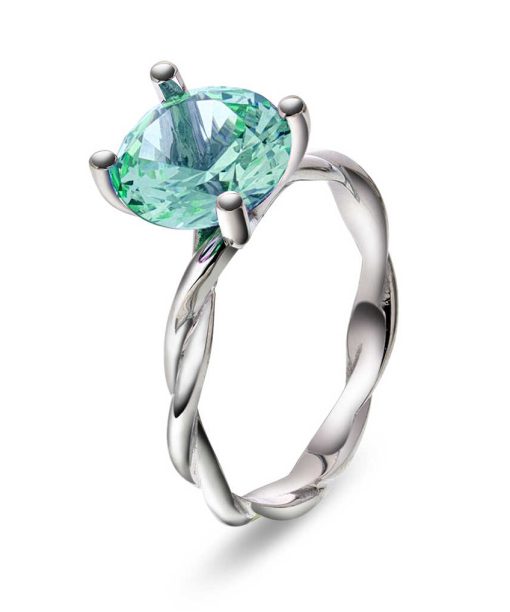 Ring i gull med syntetisk spinell