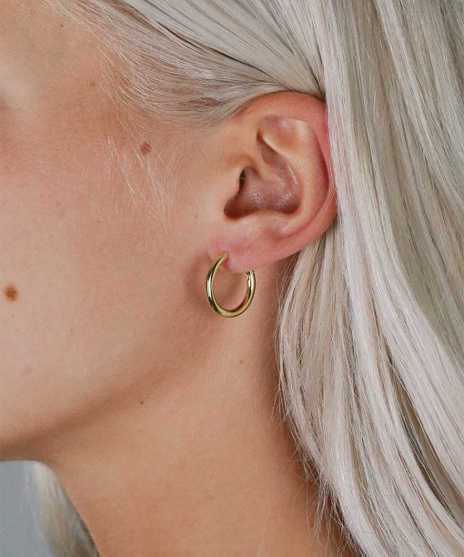 Alternative view of Snö of Sweden Amsterdam small ring ear 20mm plain g-Onesize