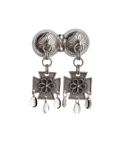 Halssølje med rosett, oksidert