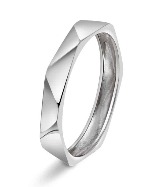 Fasettring i hvitt gull 3.2mm