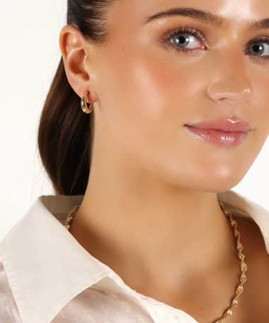 Alternative view of Snö of Sweden Bella small ring ear plain g-Onesize