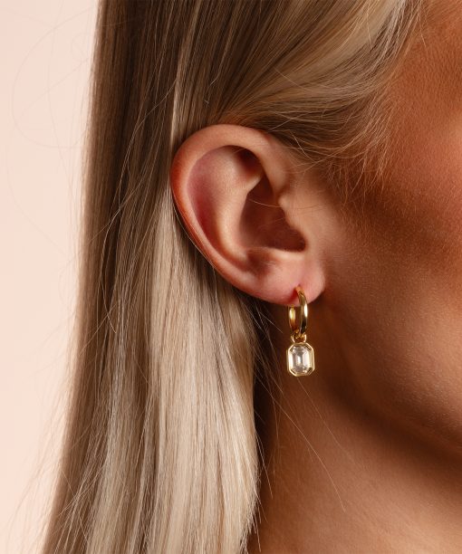 Alternative view of Snö of Sweden Cathrine pendant ring ear g/clear-Onesize