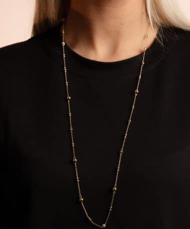 Alternative view of Snö of Sweden Bennet crystal chain neck 80 g/clear-80 cm