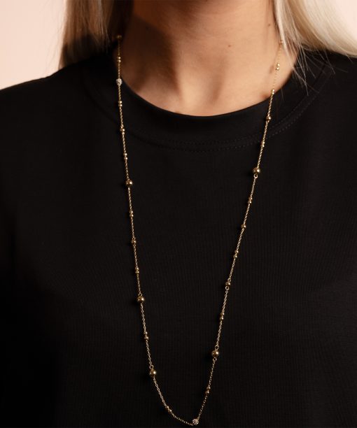 Alternative view of Snö of Sweden Bennet crystal chain neck 80 g/clear-80 cm