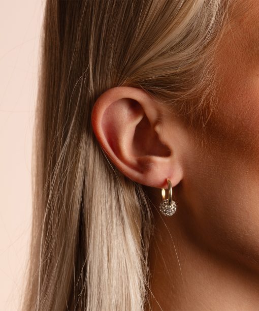 Alternative view of Snö of Sweden Bennet ring crystal ball ear g/clear-Onesize