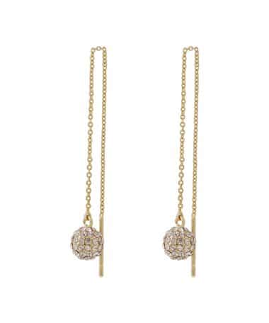 Snö of Sweden Bennet crystal chain ear g/clear-Onesize