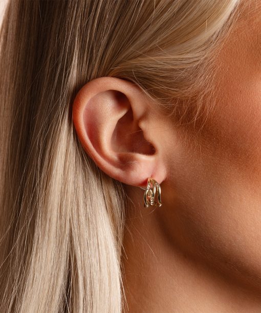 Alternative view of Snö of Sweden Kitty small tripple crystal ear g/clear-Onesize