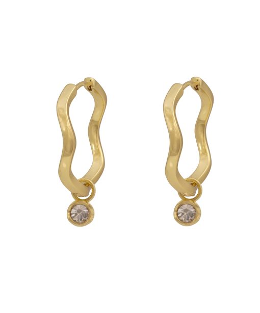 Snö of Sweden Kitty crystal pendant ring ear g/clear-Onesize