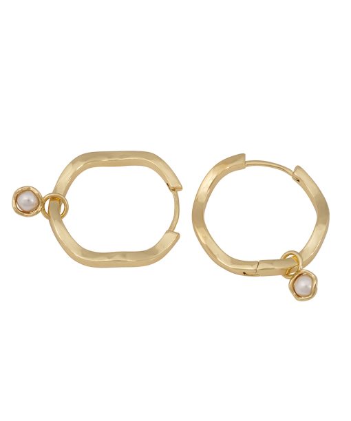 Snö of Sweden Kitty crystal pendant ring ear g/white-Onesize