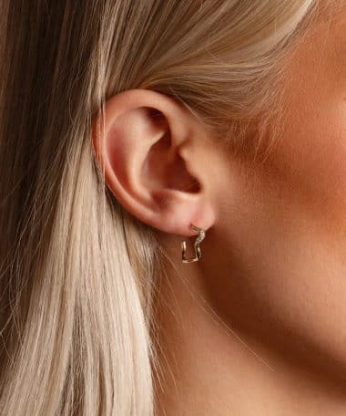 Alternative view of Snö of Sweden Kitty small crystal oval ear g/clear-Onesize