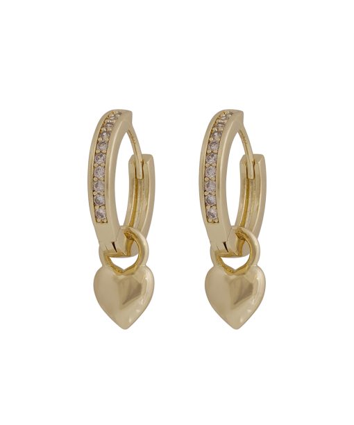 Snö of Sweden Cute crystal pendant ear g/clear-Onesize