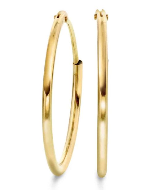 Øreringer i gull (25mm)