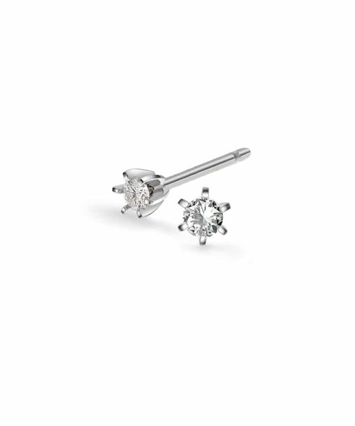 Christophersen Hvitt Gull Ørepynt 0,10 TW SI 2br superst