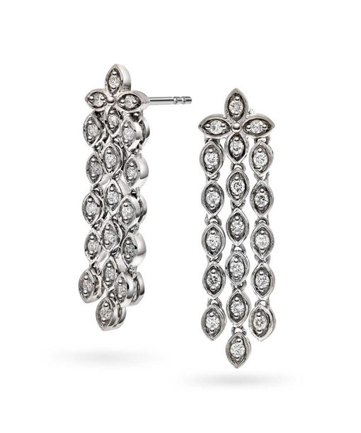 Øredobber i gull med diamanter 0,25 ct