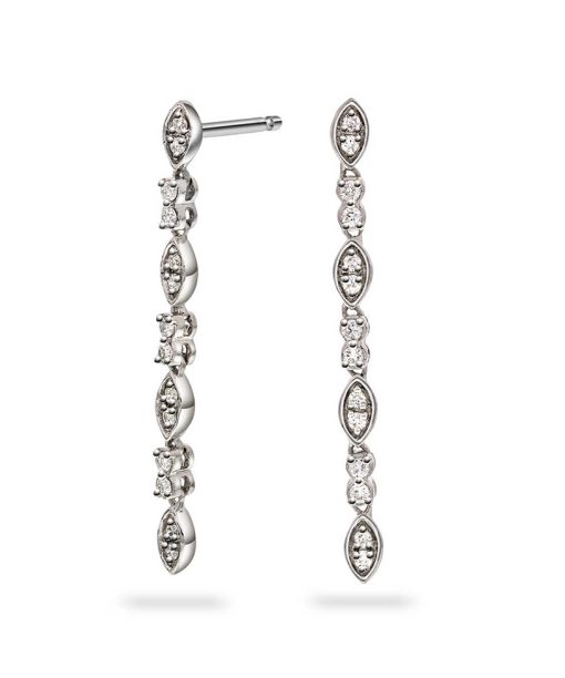 Øredobber i gull med diamanter 0,16 ct