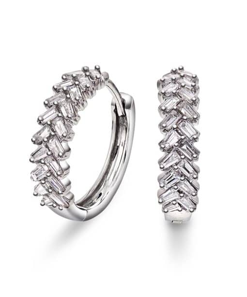 Øreringer i gull med diamanter 0,55 ct WSI