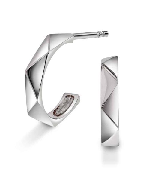 Fasett Creoler i hvitt gull