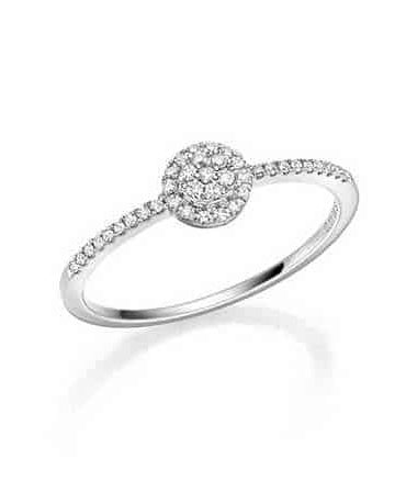 GD FOREVER hv.gull frierring med diamant 0,11 ct W/SI