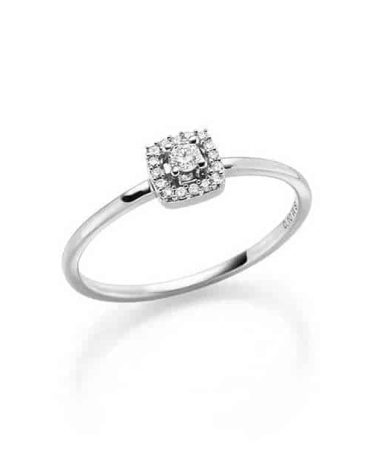 GD FOREVER hv.gull frierring med diamant 0,10 ct W/SI