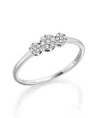 GD FOREVER hv.gull frierring med diamant 0,15 ct W/SI