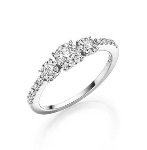 GD FOREVER hv.gull frierring med diamant 0,45 ct W/SI
