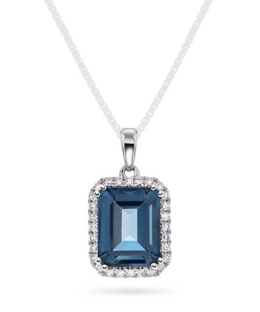 Anheng i gull med diamant 0,14 ct wsi