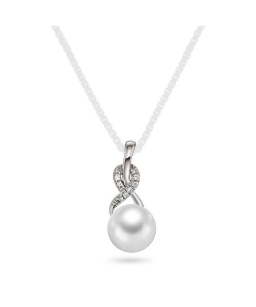 Anheng i gull med fvp og dia 0,03 ct TWS