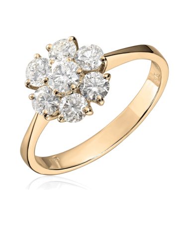 Alternative view of Ørepynt rosett Rose 1,00ct TWSI i hvitt gull