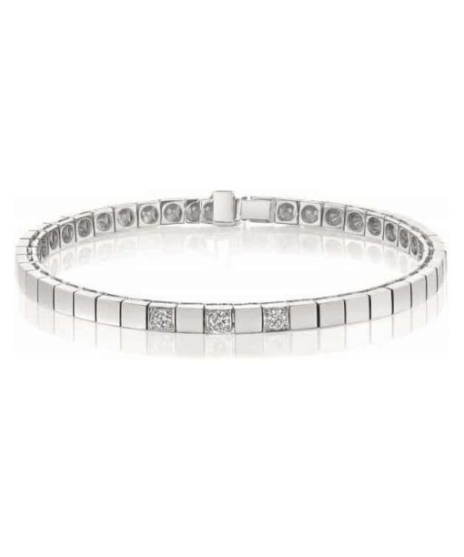 Delta armbånd i hvitt gull, Diamant 0.21ct (TWSI)