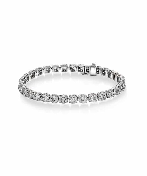 Christophersen Hvitt Gull Diamantarmbånd 5.00ct WSI