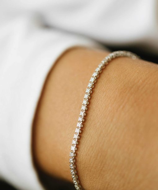 Alternative view of Christophersen Hvitt gull Tennisarmbåd 2ct