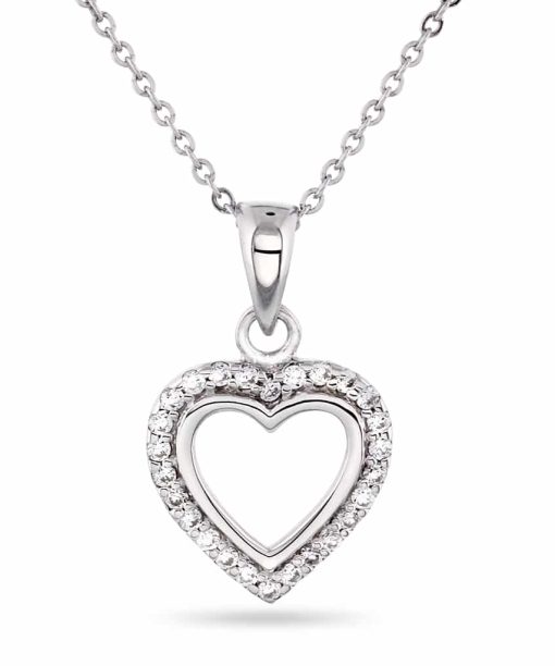 Prins & Prinsesse - Smykke i Sølv med Rosa og Hvit Zirkonia