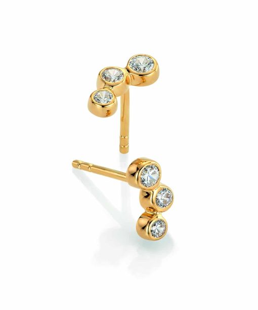 GD Classic Forgylt ørepynt i sølv med zirkonia