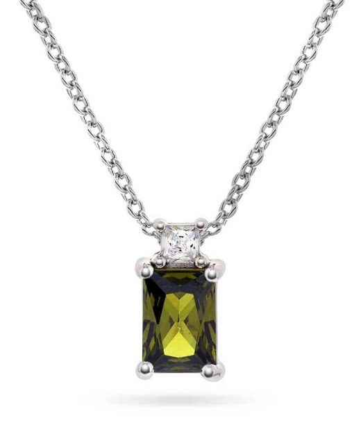 Smykke i sølv med zirkonia, grønn